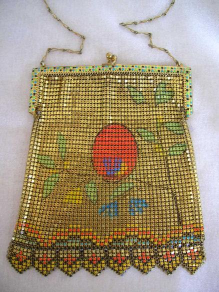 Vintage Enameled Whiting Davis Purse - Here Comes the Sun Vintage Enameled Whiting Davis Purse - Here Comes the Sun