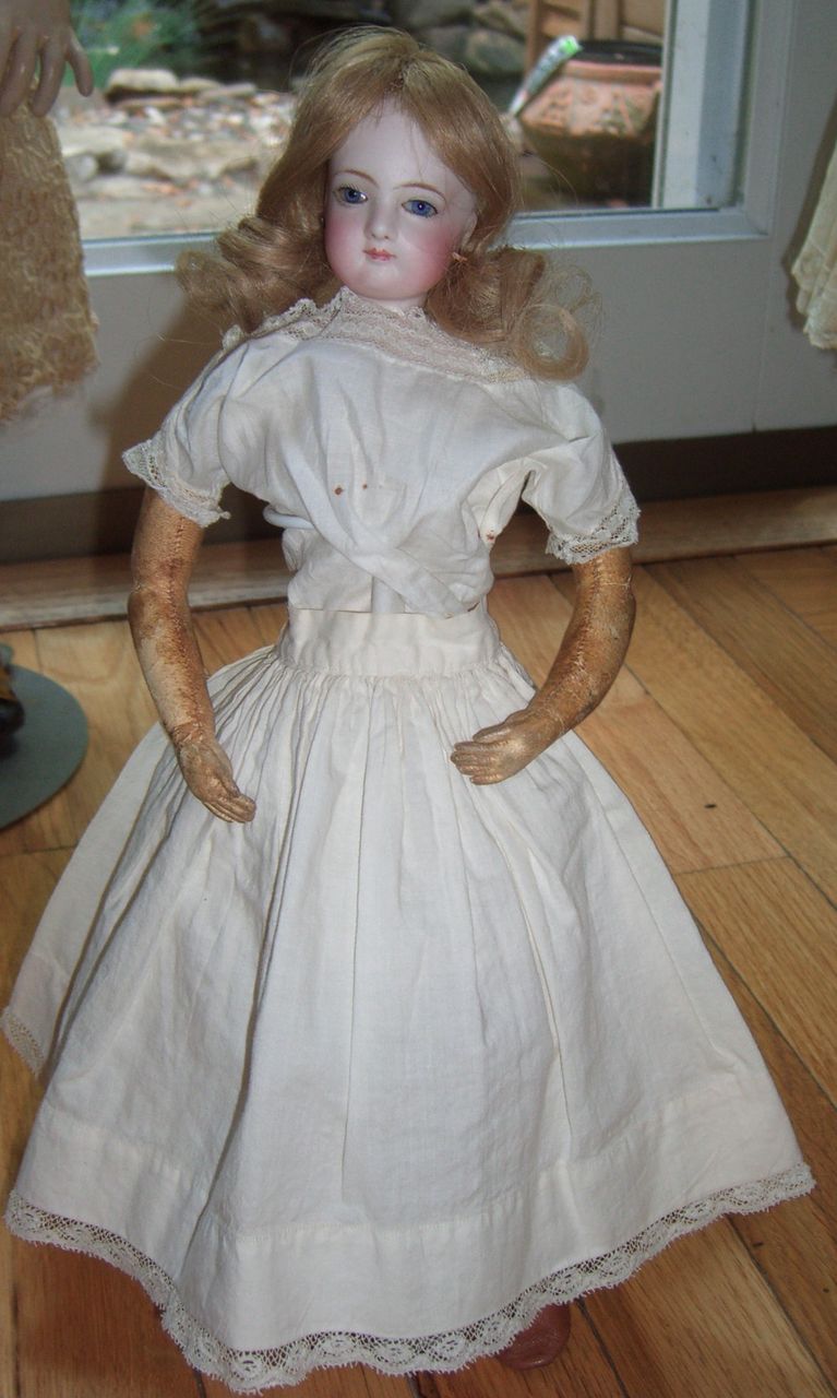 14" Jumeau French Fashion Antique Doll - Lovely Organdy Dress! Layaway! 14" Jumeau French Fashion Antique Doll - Lovely Organdy Dress! Layaway!