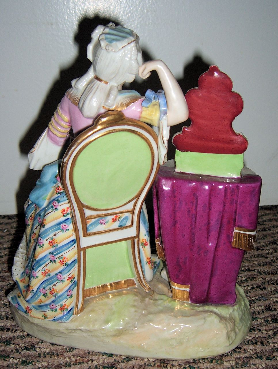 Antique Figurine Woman & Dog - Late 1800's! Antique Figurine Woman & Dog - Late 1800's!