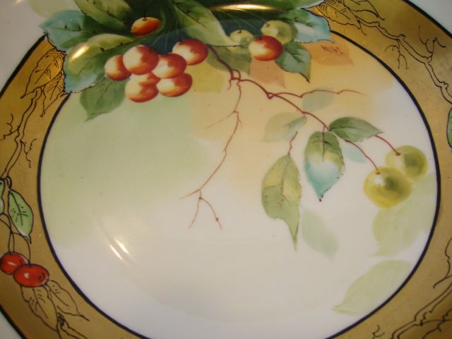 Awesome Limoges Porcelain Bowl ~ Decorate with Rainier Cherries by Pickard Artist J. Heinz ~ Mavaleix Limoges France / Pickard Studio Chicago France 1895-1905 Awesome Limoges Porcelain Bowl ~ Decorate with Rainier Cherries by Pickard Artist J. Heinz ~ Mavaleix Limoges France / Pickard Studio Chicago France 1895-1905