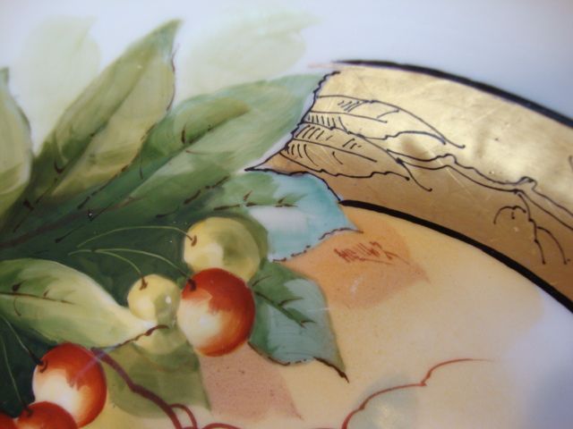 Awesome Limoges Porcelain Bowl ~ Decorate with Rainier Cherries by Pickard Artist J. Heinz ~ Mavaleix Limoges France / Pickard Studio Chicago France 1895-1905 Awesome Limoges Porcelain Bowl ~ Decorate with Rainier Cherries by Pickard Artist J. Heinz ~ Mavaleix Limoges France / Pickard Studio Chicago France 1895-1905