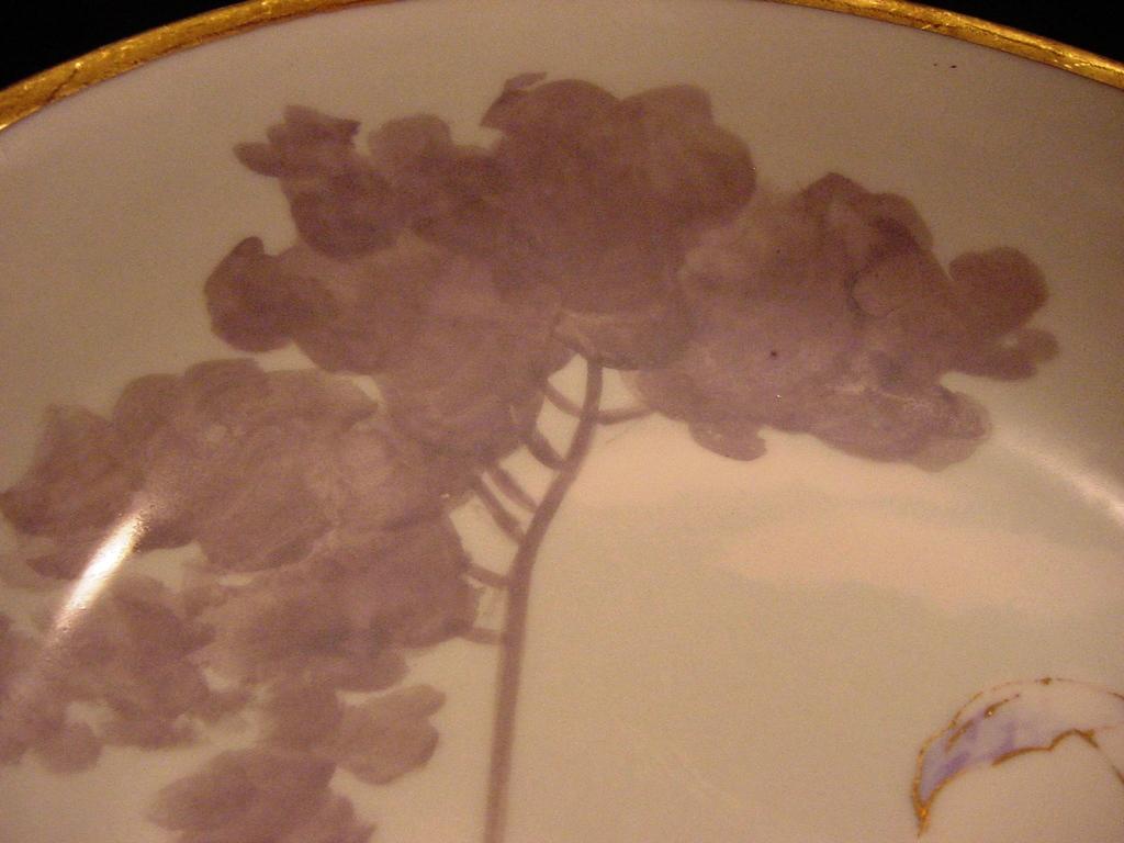 Gorgeous Limoges Porcelain Bowl ~ Hand Painted with Yellow Bearded White Iris ~ PM Mavaleix / Coronet 1908-1914 Gorgeous Limoges Porcelain Bowl ~ Hand Painted with Yellow Bearded White Iris ~ PM Mavaleix / Coronet 1908-1914