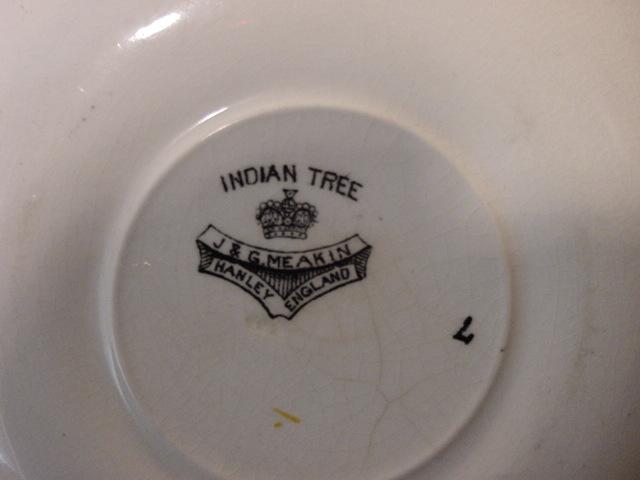 INDIAN TREE Pattern – Cup & Saucer – JG Meakin 1912+ INDIAN TREE Pattern – Cup & Saucer – JG Meakin 1912+