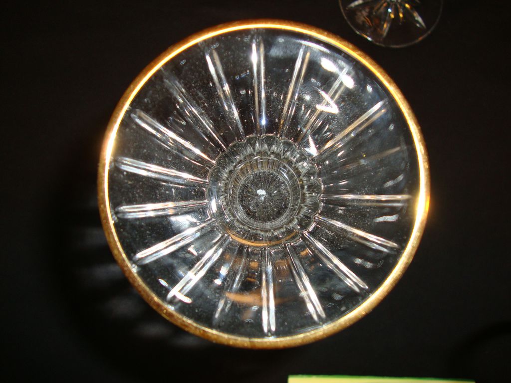 Mikasa Crystal GOLDEN TIARA Single Light Candlestick Mikasa Crystal GOLDEN TIARA Single Light Candlestick