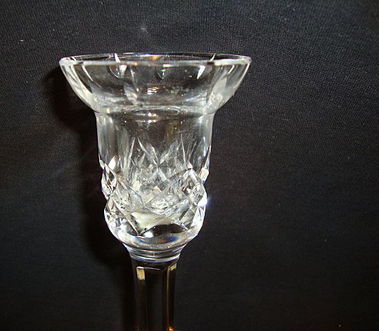 Crystal Single Light Candlestick / Candleholder ~ Lismore Pattern ~ Signed ~ Waterford Crystal 1950's Crystal Single Light Candlestick / Candleholder ~ Lismore Pattern ~ Signed ~ Waterford Crystal 1950's
