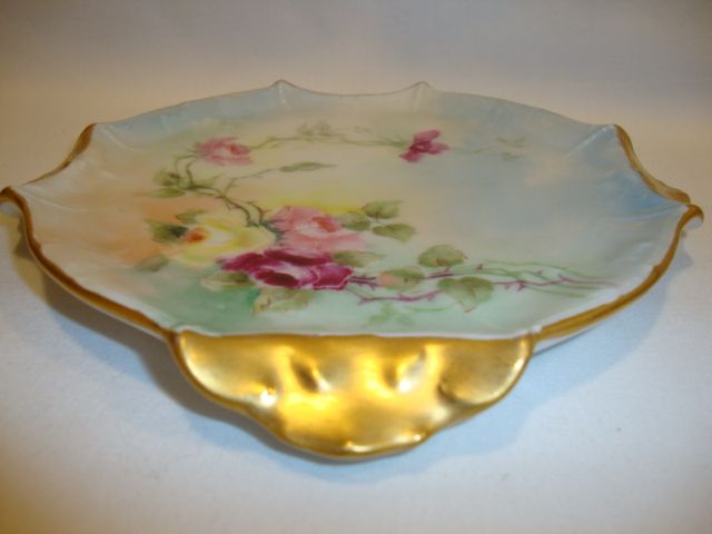 Gorgeous German Trivet / Pot Holder ~ Hand Painted with Pink, Red and Yellow Roses ~ C. Tielsch Germany Gorgeous German Trivet / Pot Holder ~ Hand Painted with Pink, Red and Yellow Roses ~ C. Tielsch Germany