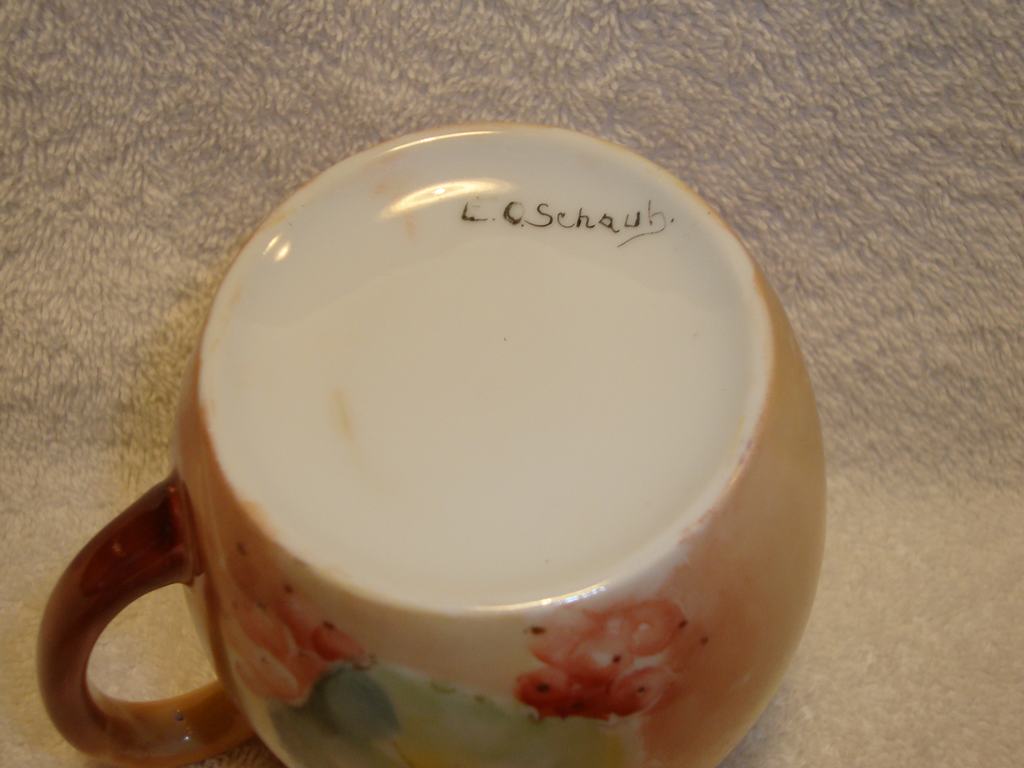 Beautiful Limoges Porcelain Mug ~ Hand Painted with Ripe Currants~ Signed Beautiful Limoges Porcelain Mug ~ Hand Painted with Ripe Currants~ Signed