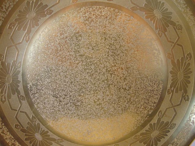 Beautiful 10 ¾" W Cake Plate ~ All over Gold ( AOG )~ Daisy Design ~ Stouffer Studios Chicago IL ~ 1925-1938 Beautiful 10 ¾" W Cake Plate ~ All over Gold ( AOG )~ Daisy Design ~ Stouffer Studios Chicago IL ~ 1925-1938