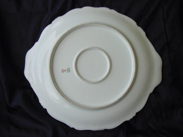 Magnificent 14 ½ " ~ Two Handled ~ Limoges Porcelain Charger ~ Rococo Gold Rim ~ Hand Painted with White Violets and Unusual Pink Rim ~ T & V Limoges 1892-1907 Magnificent 14 ½ " ~ Two Handled ~ Limoges Porcelain Charger ~ Rococo Gold Rim ~ Hand Painted with White Violets and Unusual Pink Rim ~ T & V Limoges 1892-1907
