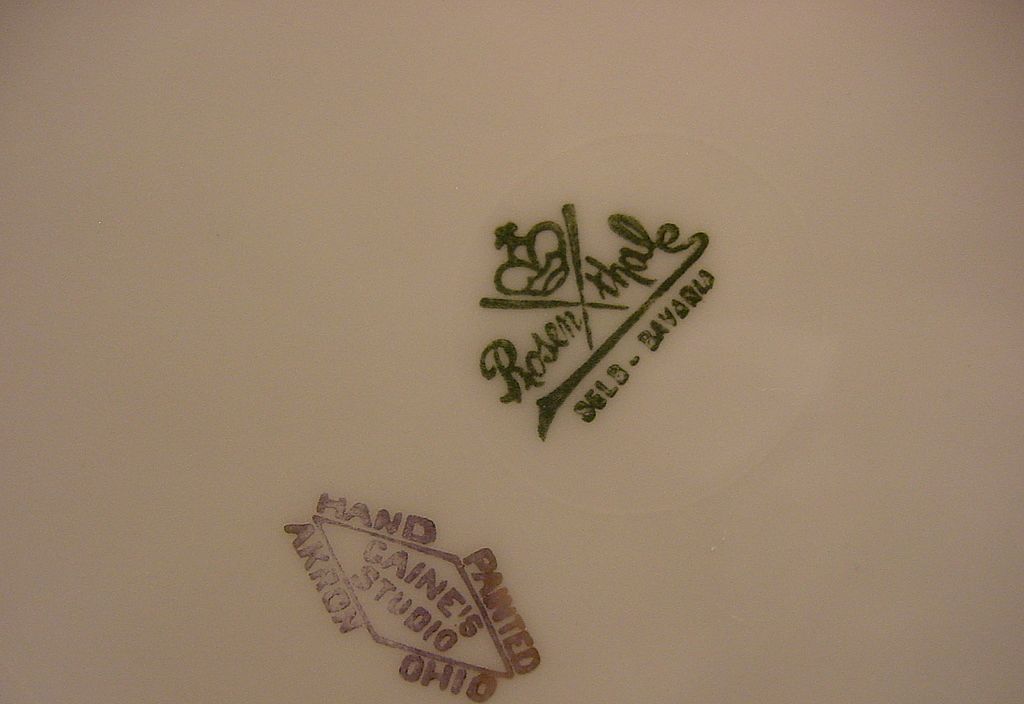 Beautiful Bavarian Porcelain Plate ~ Caines Studio Decorated with Lily of the Valley's ~ Artist Signed ~ Rosenthal Selb-Bavaria 1910 Beautiful Bavarian Porcelain Plate ~ Caines Studio Decorated with Lily of the Valley's ~ Artist Signed ~ Rosenthal Selb-Bavaria 1910