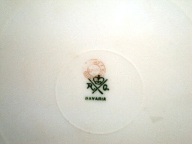 Amazing Bavarian Porcelain Cabinet Plate ~ Hand Painted by Pickard Artist " Florence James " with Pink Roses ~ Rosenthal Bavaria/ Pickard 1905-1910 Amazing Bavarian Porcelain Cabinet Plate ~ Hand Painted by Pickard Artist " Florence James " with Pink Roses ~ Rosenthal Bavaria/ Pickard 1905-1910