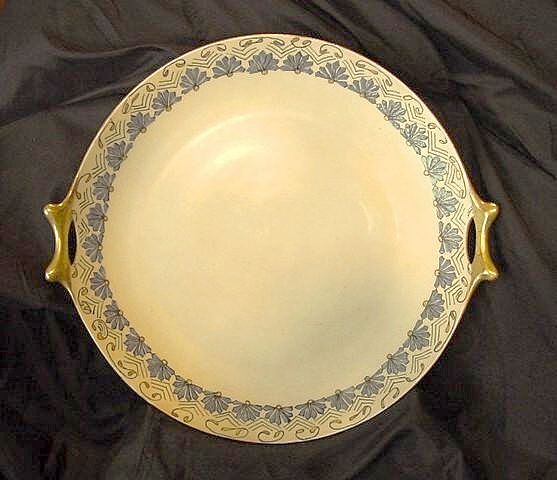 Beautiful Bavarian Art Nouveau 12" Cake Plate /Tray Hand Painted with Enamel Design –Signed - L. Hutschenreuther 1856-1920 Beautiful Bavarian Art Nouveau 12" Cake Plate /Tray Hand Painted with Enamel Design –Signed - L. Hutschenreuther 1856-1920