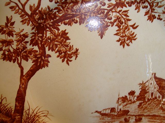 Wonderful Old French Faience Cabinet Plate ~ Decorated with Ducks, Boat & House ~ St Champeth E. C. Samaritane Wonderful Old French Faience Cabinet Plate ~ Decorated with Ducks, Boat & House ~ St Champeth E. C. Samaritane