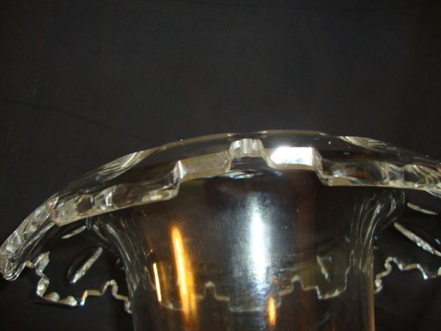 Magnificent Dutch Vase circa 1836. 14" High, Cut Crystal & Silver ~Tulip Vase with Rolled Rim & Sterling Silver Base ~ Amsterdam, Netherlands Magnificent Dutch Vase circa 1836. 14" High, Cut Crystal & Silver ~Tulip Vase with Rolled Rim & Sterling Silver Base ~ Amsterdam, Netherlands