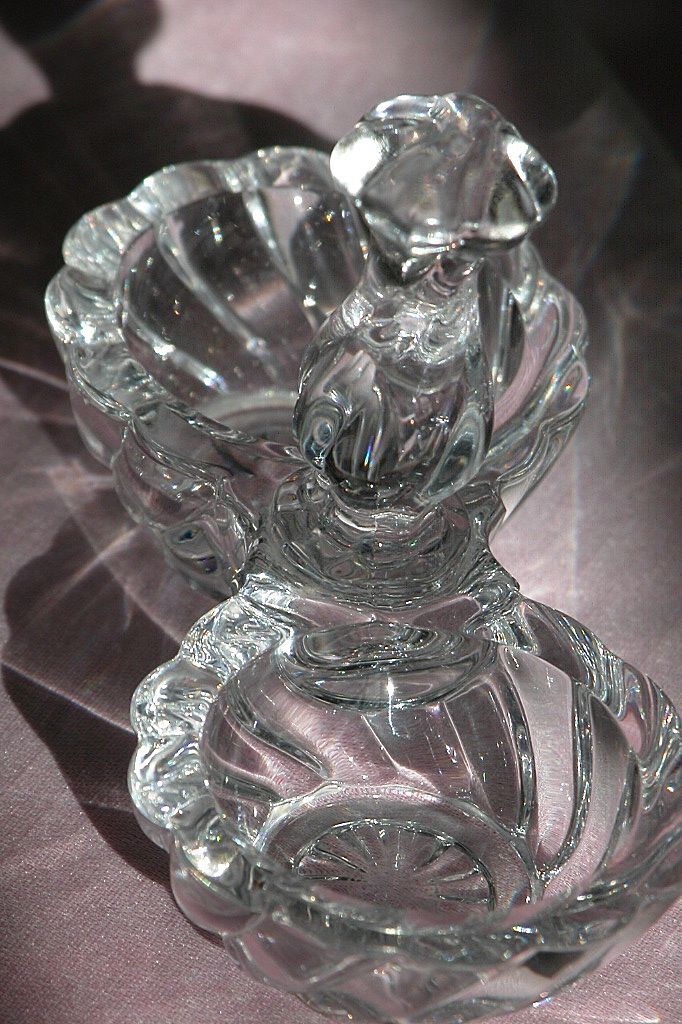 Baccarat Master Salt Cellar French Crystal Glass 1936 Logo Baccarat Master Salt Cellar French Crystal Glass 1936 Logo
