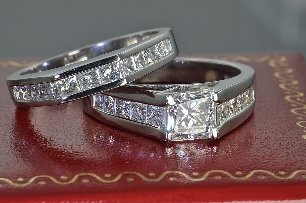2.64 Carat Princess Diamond Wedding Set 2.64 Carat Princess Diamond Wedding Set