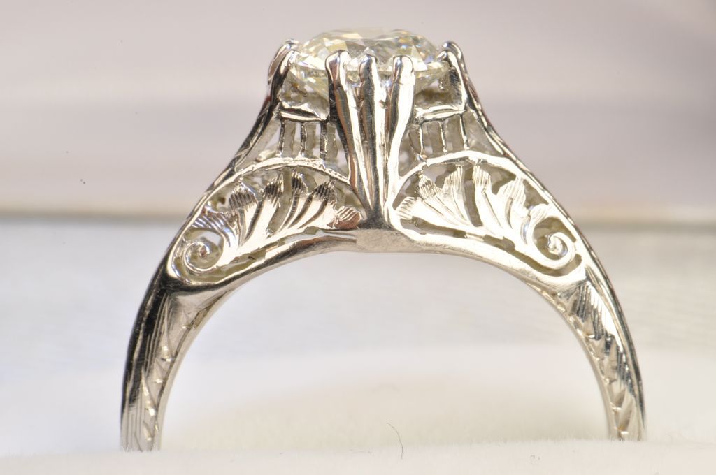 .85 Carat Old European Cut Diamond Engagement Ring .85 Carat Old European Cut Diamond Engagement Ring