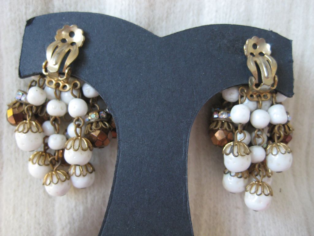 Hot Glass Bead Rhinestone Earrings Hot Glass Bead Rhinestone Earrings