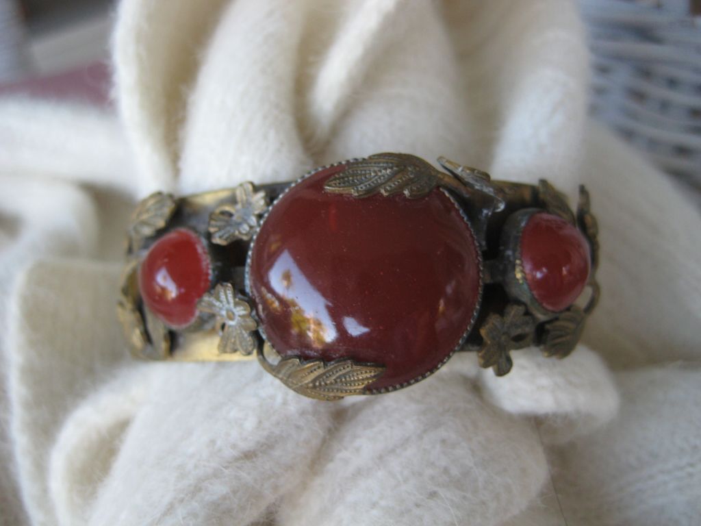 Brass Bangle Carnelian Bracelet Brass Bangle Carnelian Bracelet