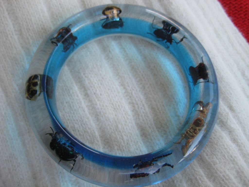 Lucite Beetle Bug Bracelet Lucite Beetle Bug Bracelet
