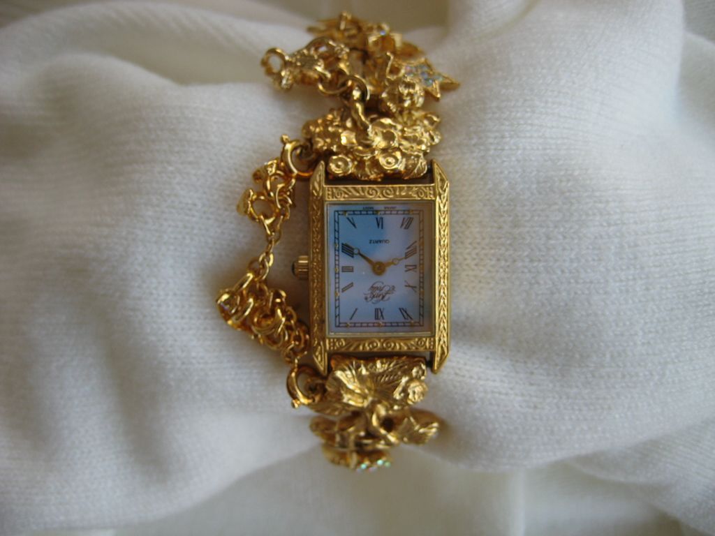 Kirks Folly Fabulous Cherub Angel Rhinestone Watch Kirks Folly Fabulous Cherub Angel Rhinestone Watch