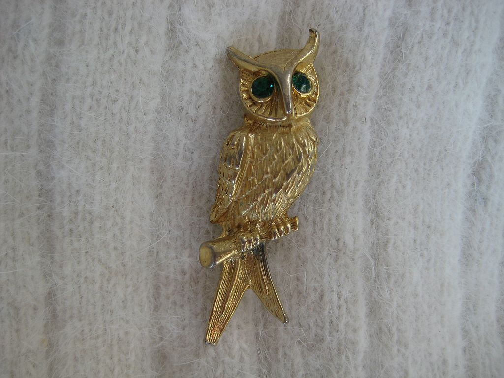 Baby Owl Rhinestone Pin Brooch Baby Owl Rhinestone Pin Brooch