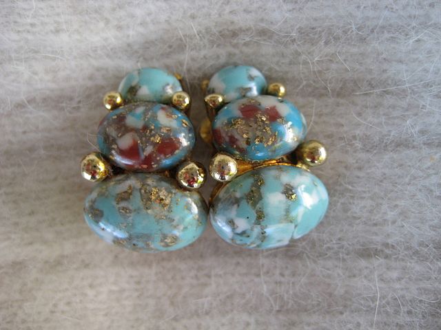 Magnificent Har Speckled Egg Cabochon Bracelet Earrings Magnificent Har Speckled Egg Cabochon Bracelet Earrings