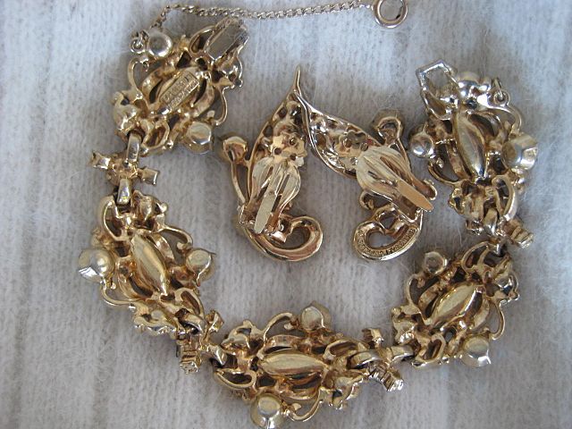 Breathtaking Hollycraft 1957 Rhinestone Necklace Bracelet Earrings Breathtaking Hollycraft 1957 Rhinestone Necklace Bracelet Earrings