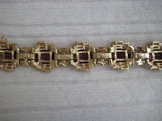 Spectacular Purple Panetta Glass Cabochon Bracelet Earrings Spectacular Purple Panetta Glass Cabochon Bracelet Earrings