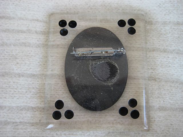Lucite Black Cameo Brooch Lucite Black Cameo Brooch