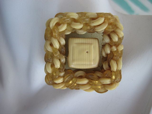 Fab Celluloid Noodle Button Fab Celluloid Noodle Button