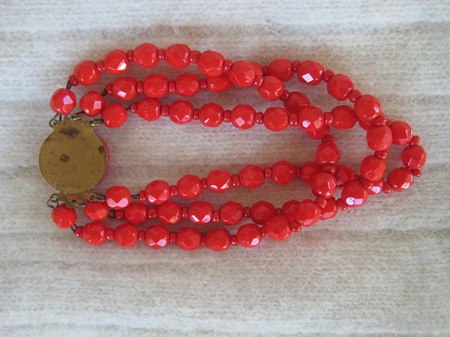 Festive Orange Glass Beaded Bracelet Festive Orange Glass Beaded Bracelet