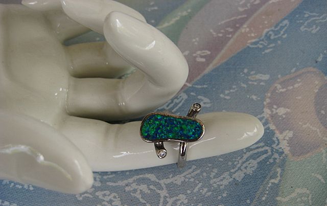 Opal Sterling Silver Ring Opal Sterling Silver Ring