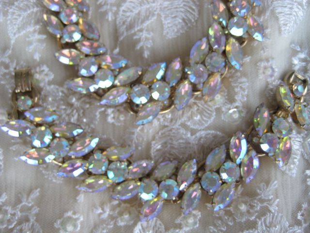 Ravishing Elster Delizza/Juliana Iridescent Bracelet Necklace Demi Parure Ravishing Elster Delizza/Juliana Iridescent Bracelet Necklace Demi Parure