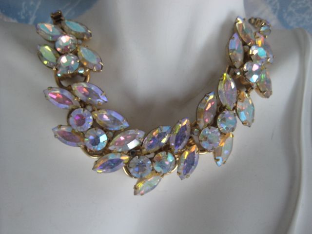 Ravishing Elster Delizza/Juliana Iridescent Bracelet Necklace Demi Parure Ravishing Elster Delizza/Juliana Iridescent Bracelet Necklace Demi Parure