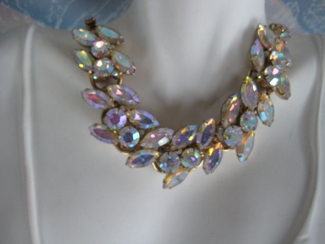 Ravishing Elster Delizza/Juliana Iridescent Bracelet Necklace Demi Parure Ravishing Elster Delizza/Juliana Iridescent Bracelet Necklace Demi Parure