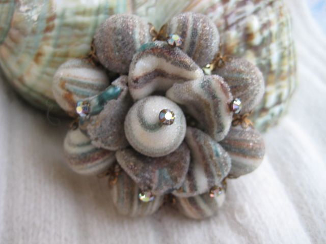 Western Germany Sugar Bead Rhinestone Brooch Western Germany Sugar Bead Rhinestone Brooch