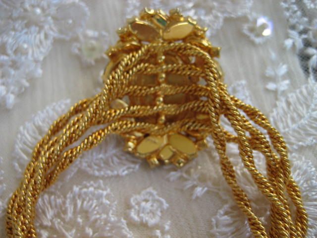 Hobe Cameo Rhinestone Locket Bracelet Earrings Full Parure Hobe Cameo Rhinestone Locket Bracelet Earrings Full Parure