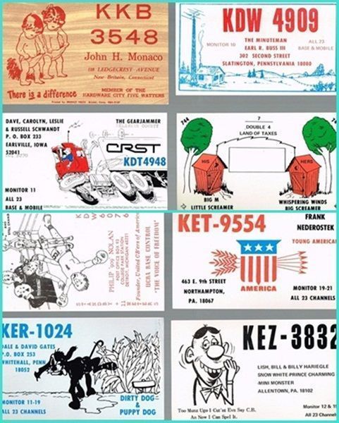 1970's CB Radio Business Cards 1970's CB Radio Business Cards