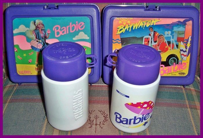 1990's Barbie Plastic Lunchboxes, Barbie Playing Cards, & Dance Video 1990's Barbie Plastic Lunchboxes, Barbie Playing Cards, & Dance Video