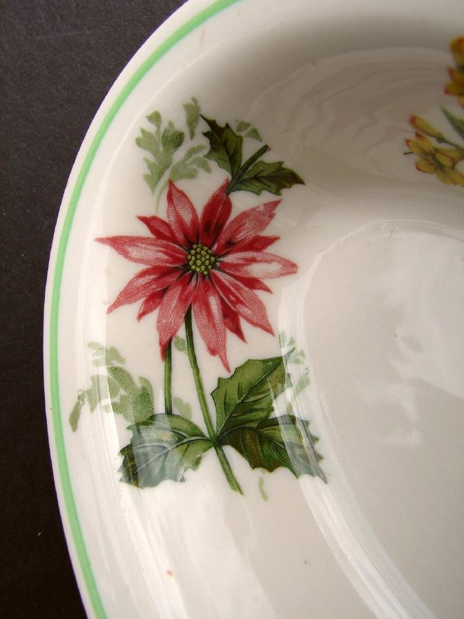 Atlantic Coast Line Railroad "Flora of the South" China Baker Dish Atlantic Coast Line Railroad "Flora of the South" China Baker Dish
