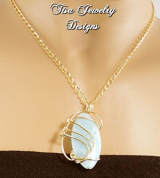 LIGHT GREEN JADE PENDANT – hand-wrapped in 14 Kt gold-fill LIGHT GREEN JADE PENDANT – hand-wrapped in 14 Kt gold-fill