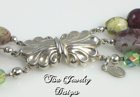 JUDY-JUDY-JUDY –necklace and earrings of ocean jasper, fancy jasper, green turquoise, & picture jasper JUDY-JUDY-JUDY –necklace and earrings of ocean jasper, fancy jasper, green turquoise, & picture jasper