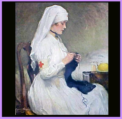 Vintage Red Cross Nurse Print Nicolet 1918 Pharmacy Calender Parma Idaho Vintage Red Cross Nurse Print Nicolet 1918 Pharmacy Calender Parma Idaho