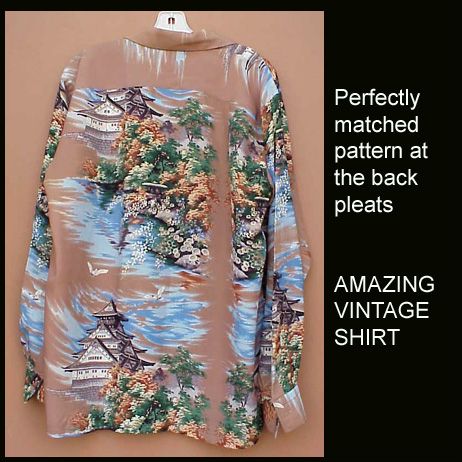 Rare 1940s Hawaiian Shirt Ross Sutherland Long Sleeve Size Large Rare 1940s Hawaiian Shirt Ross Sutherland Long Sleeve Size Large