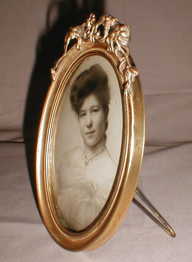 Lovely Antique Photograph Frame, Tabletop, Domed Glass Lovely Antique Photograph Frame, Tabletop, Domed Glass