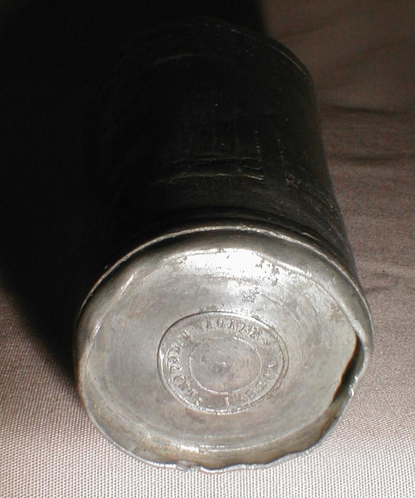 Antique Pewter Beaker Engraved, Leopold Wagner Lisbon Antique Pewter Beaker Engraved, Leopold Wagner Lisbon