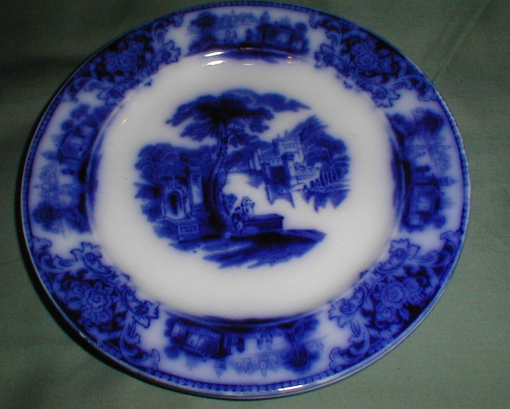 Lovely Flow Blue Plate SHANGHAI W. H. Grindley Lovely Flow Blue Plate SHANGHAI W. H. Grindley