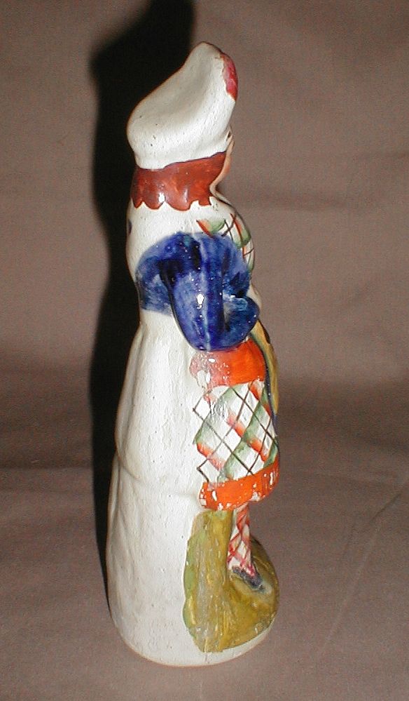 Lone Colorful Staffordshire Figure, Scotsman Lone Colorful Staffordshire Figure, Scotsman