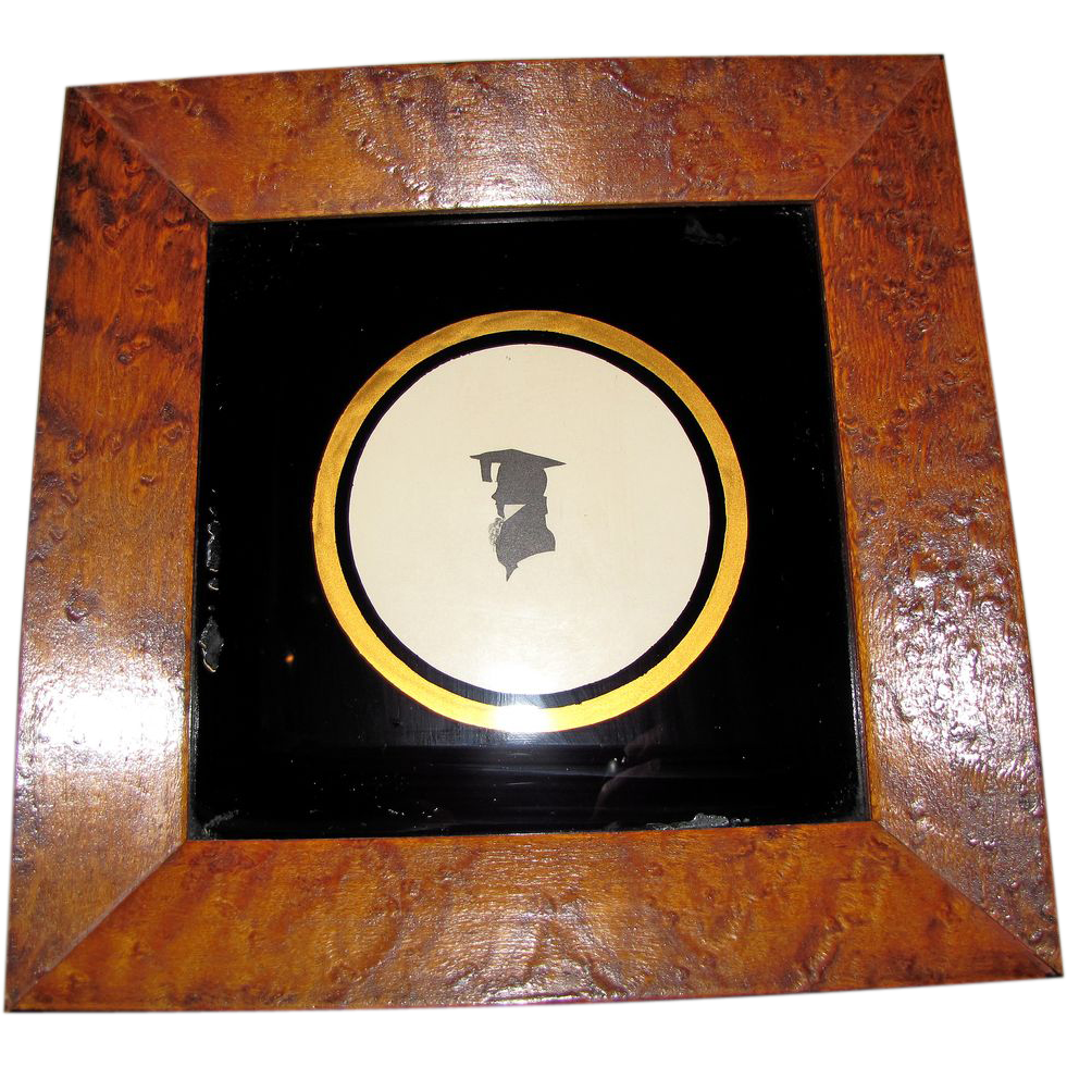 Early Painted Silhouette GRADUATE Birds-Eye Maple Frame Early Painted Silhouette GRADUATE Birds-Eye Maple Frame